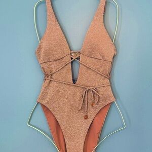 Shimmering Pink One-Piece Swimsuit